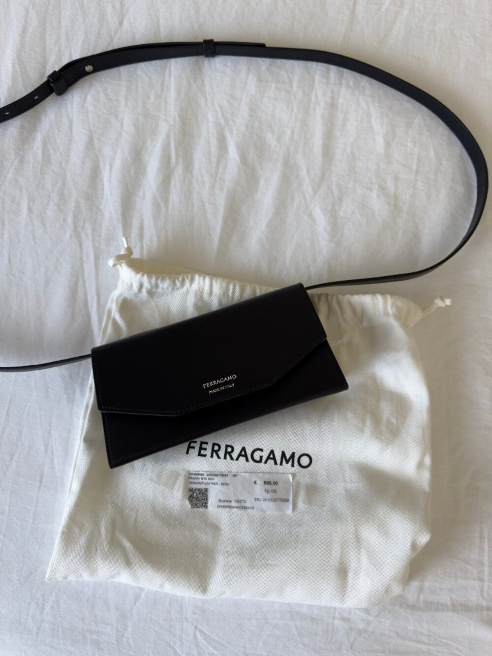 Ferragamo Black Leather Bag with Removable Shoulder Strap - Picture 14 of 14
